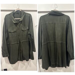 Torrid Faux Suede Olive Green Jacket